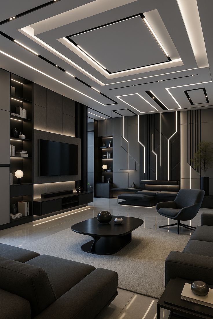 Modern Interior Paneling & Lighting